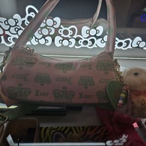 Pink and Green Women's Bag